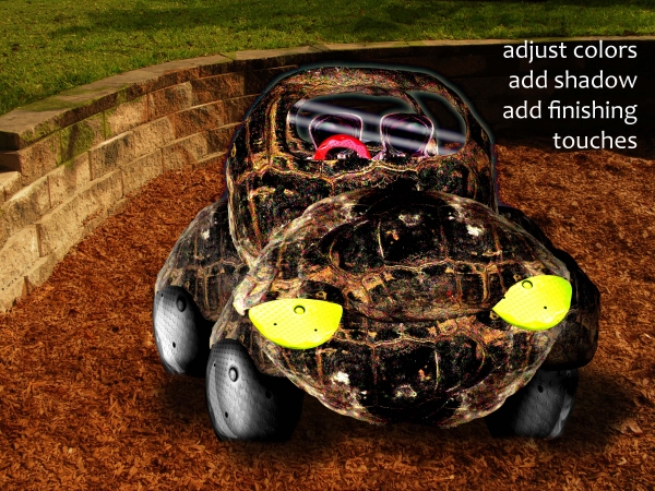 Creation of Turtle Beetle w/Pink Interior: Step 9